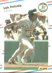 1988 Fleer Baseball Cards      292     Luis Polonia RC*